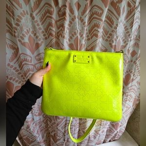 Kate Spade Darby Metro Spade Floyellow Perforated Slim Crossbody